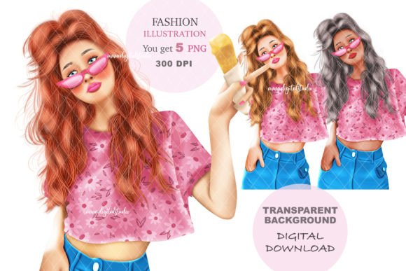 Download Fashion Girl Clip Art, Cute Girl PNG - Premium Resources