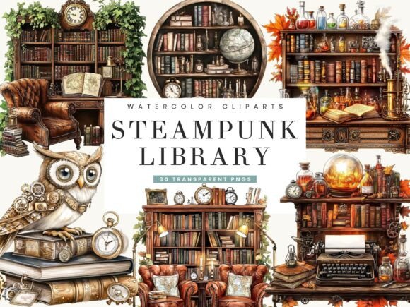 Download Vintage Steampunk Clipart Bundle - Steampunk clipart Collection