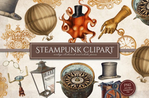 Download Steampunk Clipart Illustrations - Steampunk clipart Collection